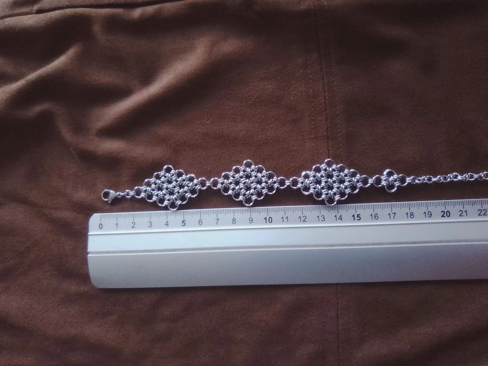 Brazalete de cadena de malla japonesa estilo gótico "rombo" – photo 6